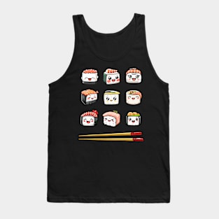 Kawaii Japanese Food Anime ga Otaku HapSushi Tank Top